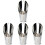 4Pcs Ergonomic Silver Garden Soil Scoops for Planting Tasks 1