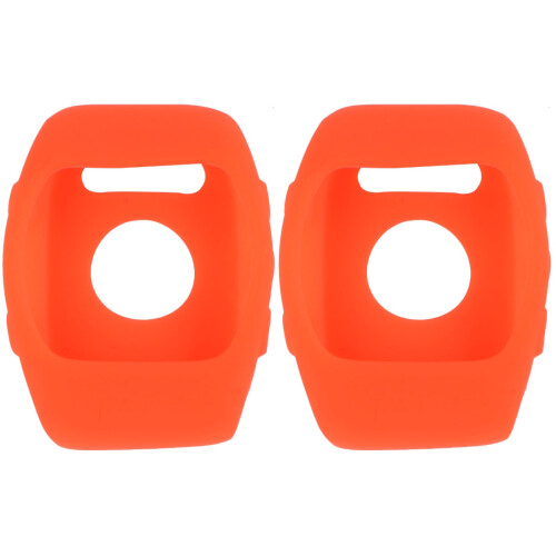 2Pcs Flexible Silicone Watch Protect Case Orange for M430