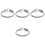 4Pcs Adjustable Silver Rings Women Open Finger Jewelry 3