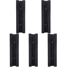 5Pcs Adjustable Black Wine Glass Rack Under Cabinet for Secure Storage