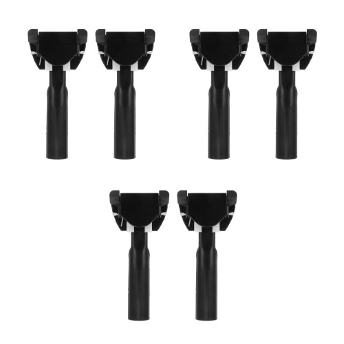 6Pcs Mop Handle Clamp Iron Frame Chrome Head for Commercial Cleaning