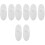 8Pcs White Silicone Toothbrush Wall Mount Holder for Bathroom 4
