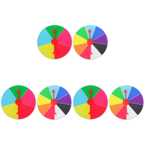 6Pcs Assorted Prize Wheel DIY Game Durable PVC