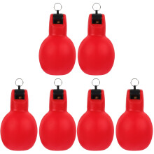 6Pcs Compact Red PVC Hand Squeeze Whistles Loud Outdoor Emergency Use