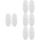 8Pcs White Silicone Toothbrush Wall Mount Holder for Bathroom 7