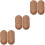 30Pcs Versatile Wood Grain Paper Plates Party Tableware Multi Color 6