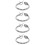 4Pcs Adjustable Silver Rings Women Open Finger Jewelry 8