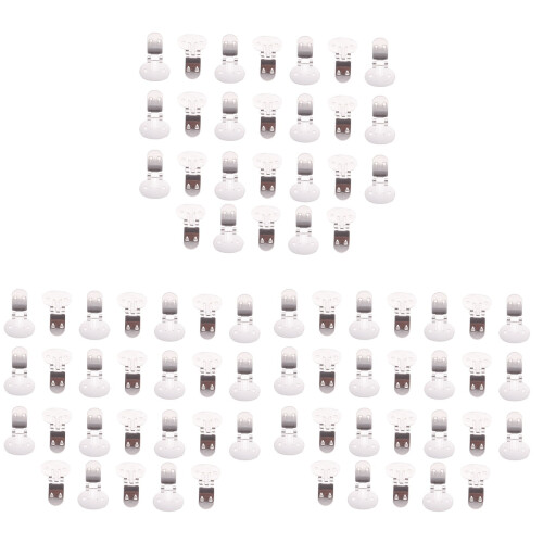 78Pcs DIY Silver Metal Shoe Clips Flat Blank for Shoe Accessory Making