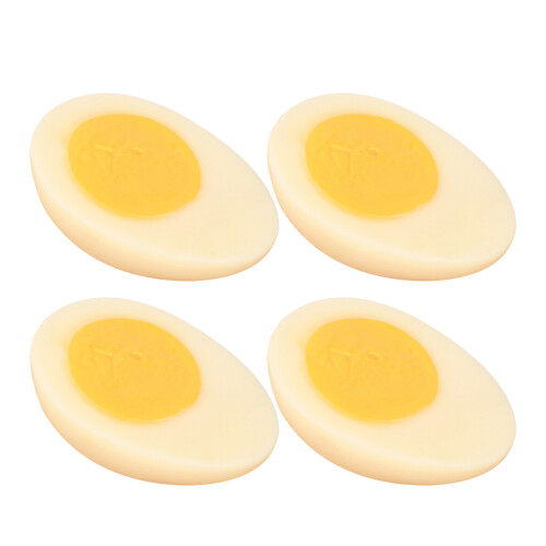 20Pcs Yellow Artificial Boiled Eggs PVC Food Models for Playing 1
