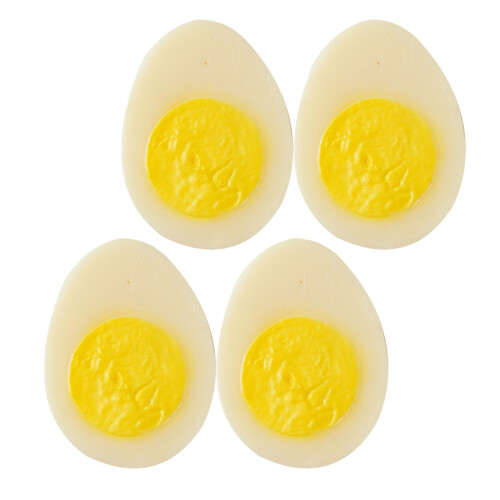20Pcs Yellow Artificial Boiled Eggs PVC Food Models for Playing 2