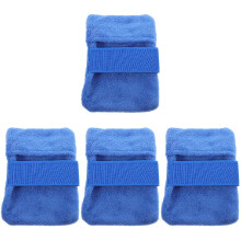 4Pcs Blue Sand Removal Gloves Reusable Velvet Nylon for Beach