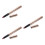 3Pcs Makeup Eyeshadow Brightener Pencil Golden Glitter with 9