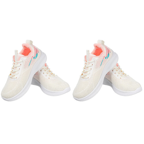 2Paren Sneakers Wit Met Comfortabele Honingraat Binnenzool