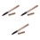 3Pcs Makeup Eyeshadow Brightener Pencil Golden Glitter with 10