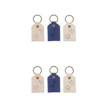 6Pcs PU Pet Hair Memorial Keychains Assorted Color Portable Keepsake