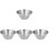 4Pcs Silver Stainless Steel Multi-Function Dessert and Salad Bowls 1