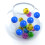 300Pcs Blue Seamless Plastic Balls Openable Party Game Props 4