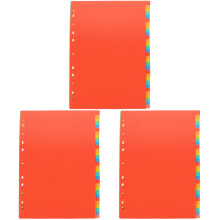 Orange Paper Binder Dividers with Tabs for Office Use