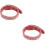 2Pcs Adjustable Orange Dog Collars Soft Supple Comfortable Pet Collar 6