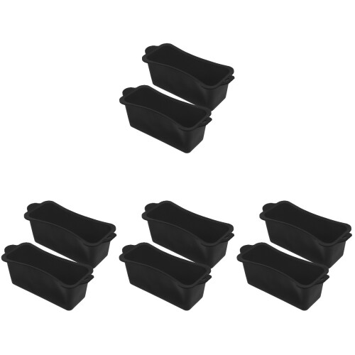 8Pcs Silicone Grease Cup Accessory Black Reusable Drip Pan Oil Liner