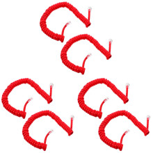 6Pcs Easy-Install Red Coiled Telephone Cords Copper Phone Wire