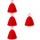 4Pcs Red Sauna Felt Hats Portable Comfortable Shower Bath Accessories 6