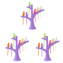 18Pcs Purple Bird Design with Tree Stand