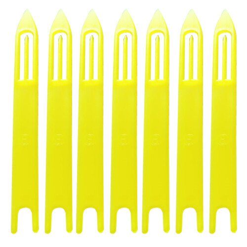 90Pcs Durable Plastic Yellow Knitting Shuttle Tool for Fish Net Repair