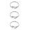 3Pcs Fashionable Silver Open Finger Rings Adjustable Ring 4