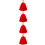 4Pcs Red Sauna Felt Hats Portable Comfortable Shower Bath Accessories 7