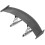 5Pcs Durable ABS Black Car Tail Wing Universal Spoiler for Stability 2