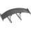 5Pcs Durable ABS Black Car Tail Wing Universal Spoiler for Stability 3