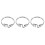 3Pcs Fashionable Silver Open Finger Rings Adjustable Ring 5