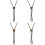 4Pcs Multi Color Adjustable Bolo Tie Necklace for Shirt Decor 6
