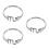 3Pcs Fashionable Silver Open Finger Rings Adjustable Ring 8