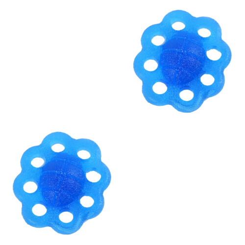 2Pcs Blue Elastic Hand Grip Exerciser 8-Hole Finger Strengthener 2