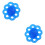 2Pcs Blue Elastic Hand Grip Exerciser 8-Hole Finger Strengthener 6