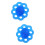 2Pcs Blue Elastic Hand Grip Exerciser 8-Hole Finger Strengthener 7