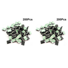 400Pcs Cable Holder Clamps Black Wire Clips for Neat Cable Fixation