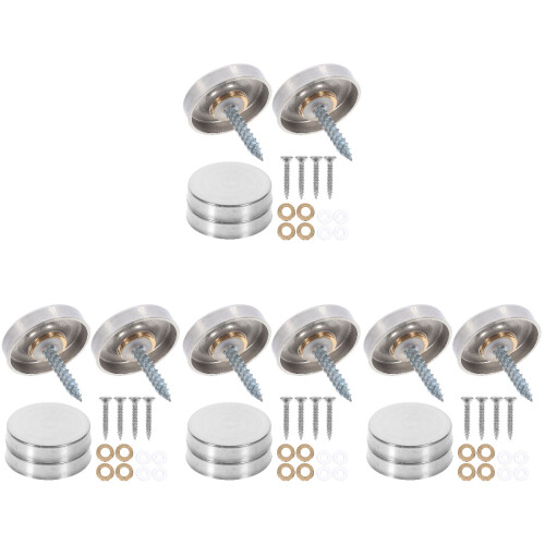 80Pcs Rust Resistant Silver Decorative Caps Nails for Mirror Fasteners
