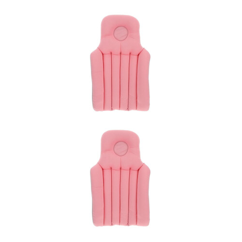 2Pcs Foldable Pink Bathtub Cushion and Backrest for Comfortable Bath