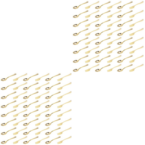 96Pcs Utensils and in Gold for Parties 1