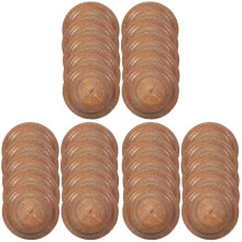 30Pcs Versatile Wood Grain Paper Plates Party Tableware Multi Color