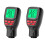 2Pcs Black ABS Digital Paint Thickness Meter for Automotive Coating 1