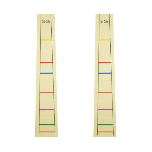 2Pcs Yellow Cello Finger Stickers Durable Label for 3/4 Size Cellos