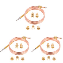 3Pcs Rose Gold Heater Thermocouple Sensor for Gas Fireplace Safety