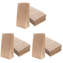 300Pcs Kraft Paper Food Pouch Yellow Paper Packaging Bag for Takeaway