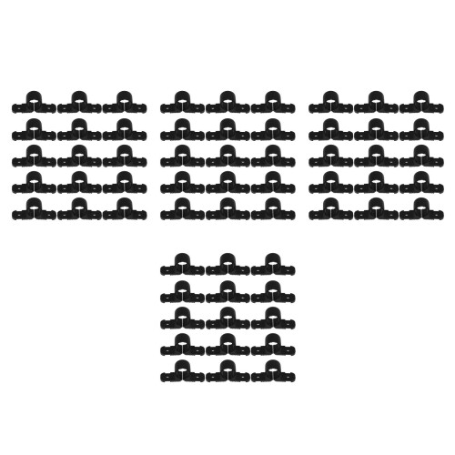 200Pcs Plastic Ceiling Mount Pipe Clips Heavy Duty Black for Plumbing 1