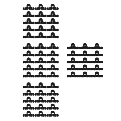 200Pcs Plastic Ceiling Mount Pipe Clips Heavy Duty Black for Plumbing 2