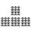 200Pcs Plastic Ceiling Mount Pipe Clips Heavy Duty Black for Plumbing 6